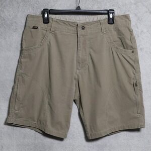 Kuhl Ramblr Shorts Men 33 Tan Hiking Outdoor Trail Cargo Vintage Patina Dye 5125